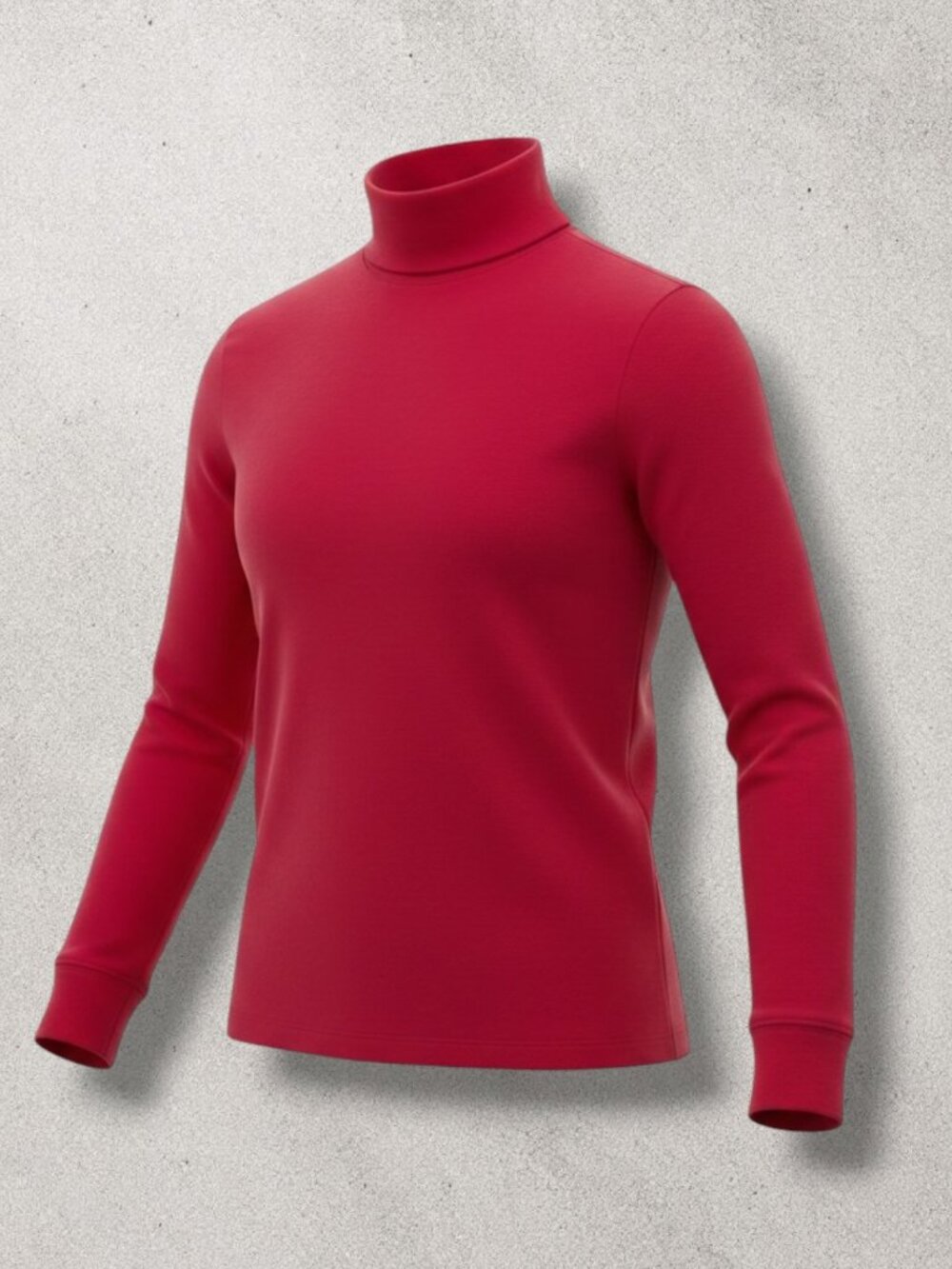Lands End Relaxed Fit Vibrant Pink Cotton Mock Turtleneck Layering Top XS